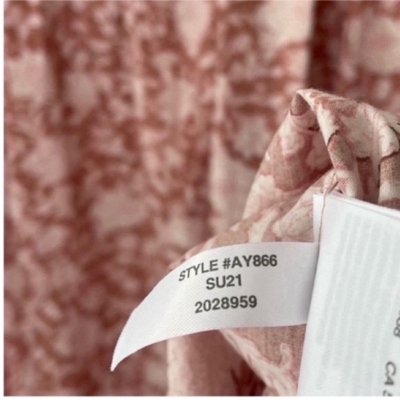 J. CREW Smocked Cotton Poplin Dress Rose Vines Midi Sleeveless Women’s Large - Picture 8 of 10